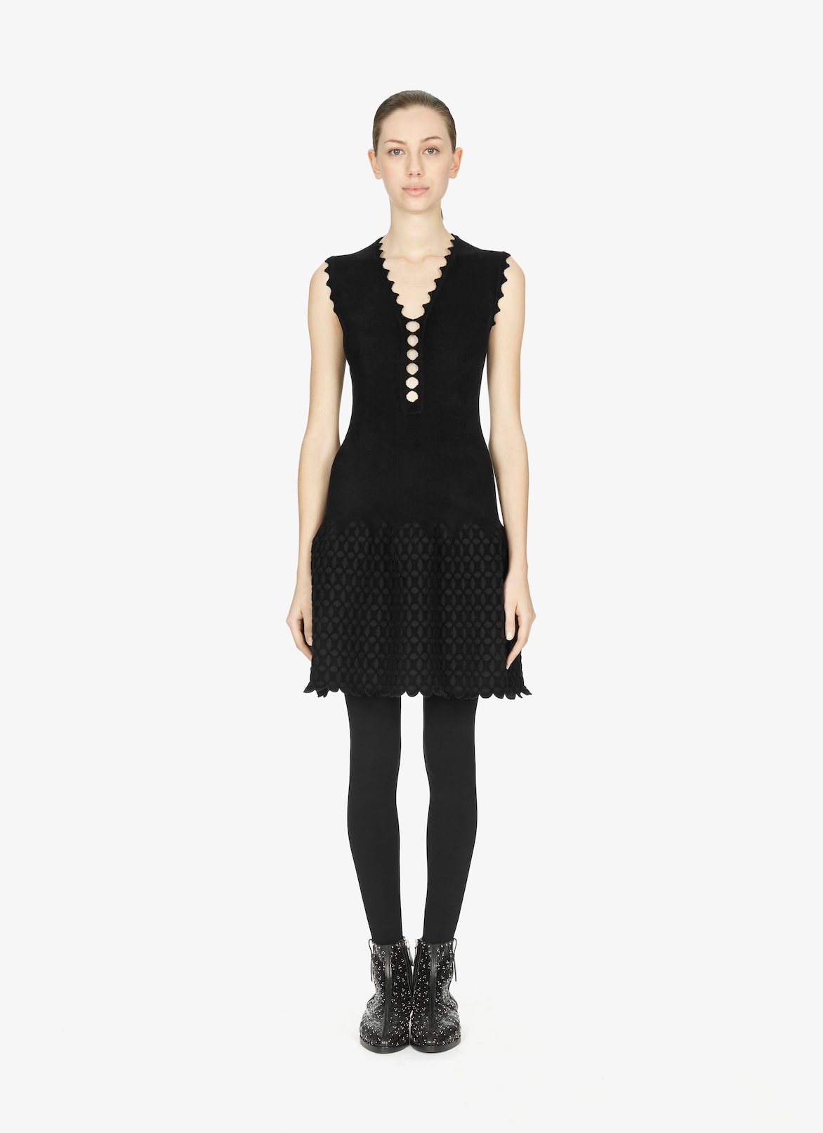 Scalloped Dress ALAÏA BLACK SCALLOPED DRESS